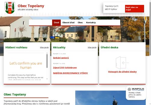 Zobrazit webové stránky Obecní úřad Topolany