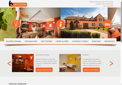 Zobrazit webové stránky Harmonie