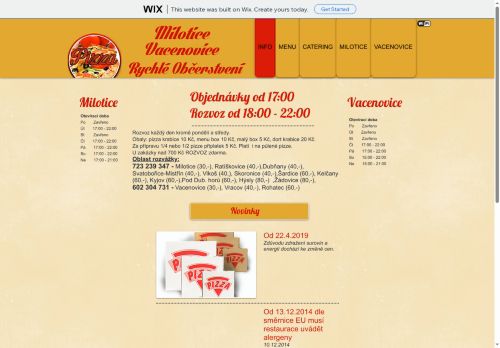 Zobrazit webové stránky Pizza Milotice