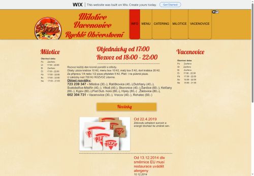 Zobrazit webové stránky Pizza Milotice