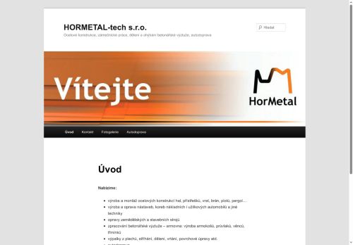 Webové stránky HORMETAL-tech s.r.o., Slavkov u Brna