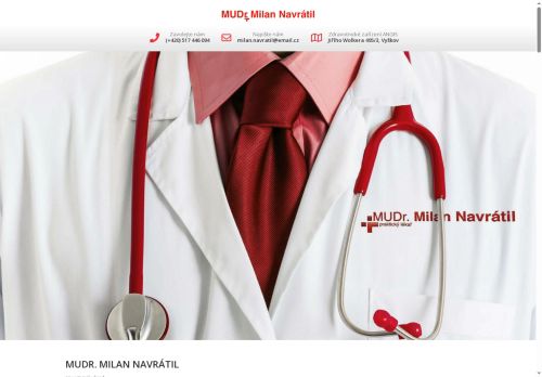Zobrazit webové stránky Praktický lékař - MUDr. Milan Navrátil