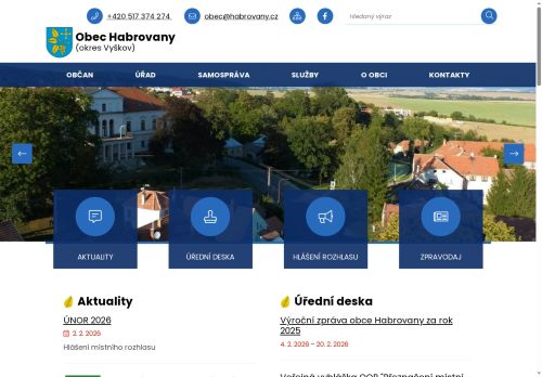 Obec Habrovany nabízí práci na pozici Pracovník/ce technického úseku a údržby zeleně v obci Habrovany