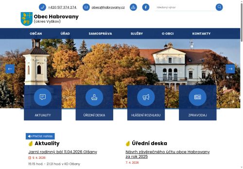 Zobrazit webové stránky Obecní úřad Habrovany