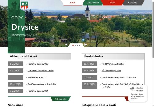 Zobrazit webové stránky Obecní úřad Drysice