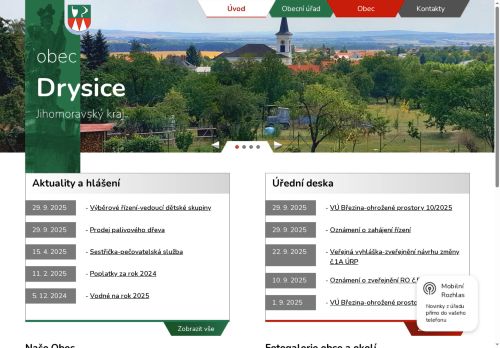 Zobrazit webové stránky Obecní úřad Drysice