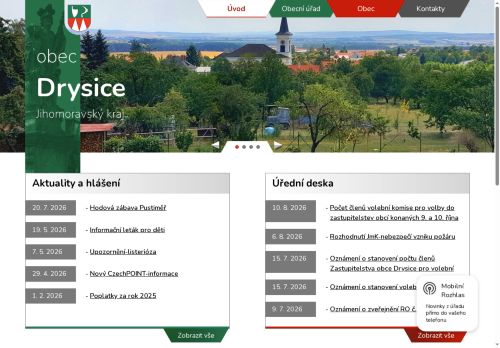 Zobrazit webové stránky Obecní úřad Drysice