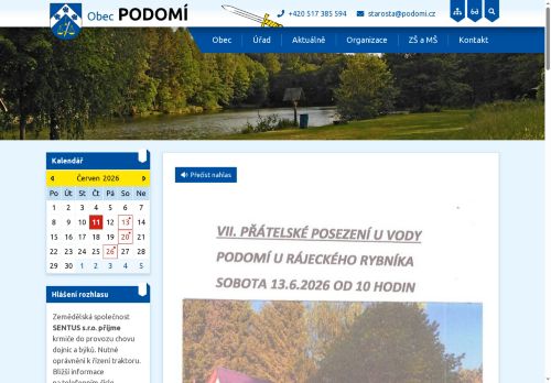 Zobrazit webové stránky Obecní úřad Podomí