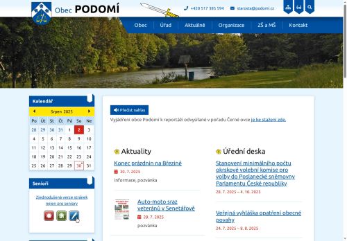 Zobrazit webové stránky Obecní úřad Podomí
