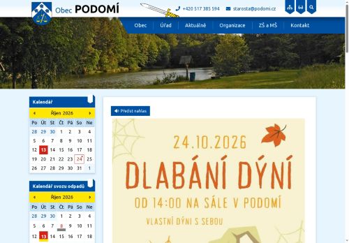 Zobrazit webové stránky Obecní úřad Podomí