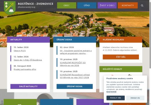 Zobrazit webové stránky Obecní úřad Rostěnice-Zvonovice