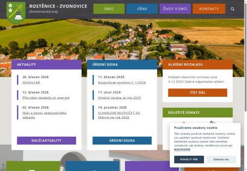Zobrazit webové stránky Obecní úřad Rostěnice-Zvonovice