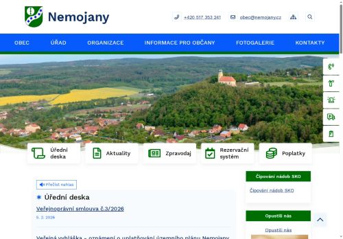 Zobrazit webové stránky Obecní úřad Nemojany