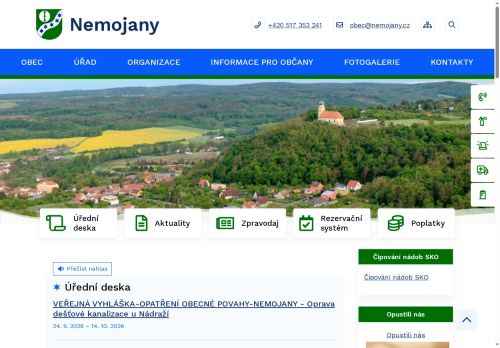 Zobrazit webové stránky Obecní úřad Nemojany