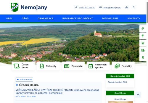 Zobrazit webové stránky Obecní úřad Nemojany