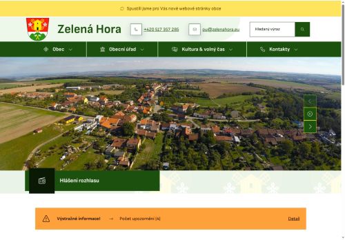 Zobrazit webové stránky Obecní úřad Zelená Hora