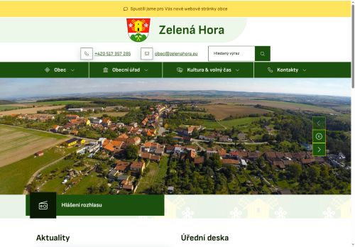 Zobrazit webové stránky Obecní úřad Zelená Hora