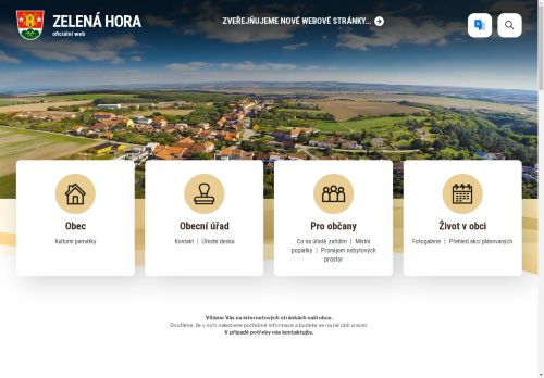 Zobrazit webové stránky Obecní úřad Zelená Hora