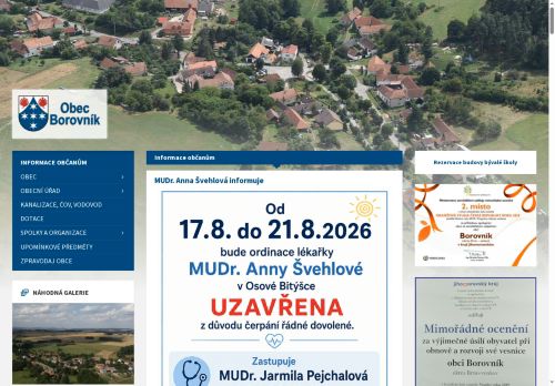 Zobrazit webové stránky Obecní úřad Borovník