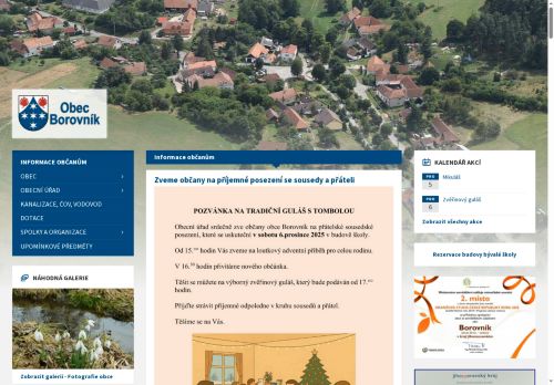 Zobrazit webové stránky Obecní úřad Borovník