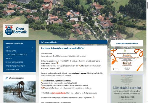 Zobrazit webové stránky Obecní úřad Borovník