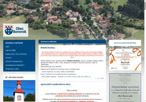 Zobrazit webové stránky Obecní úřad Borovník