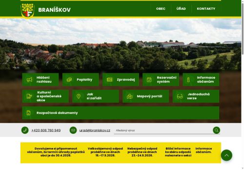 Zobrazit webové stránky Obecní úřad Braníškov