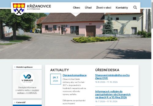 Zobrazit webové stránky Obecní úřad Křižanovice u Vyškova