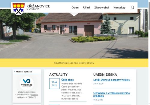 Zobrazit webové stránky Obecní úřad Křižanovice u Vyškova