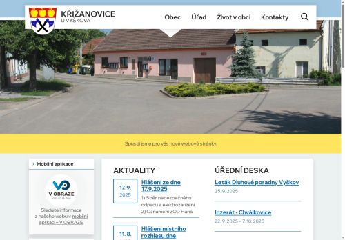 Zobrazit webové stránky Obecní úřad Křižanovice u Vyškova