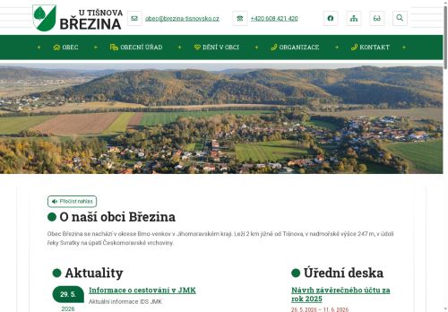 Zobrazit webové stránky Obecní úřad Březina