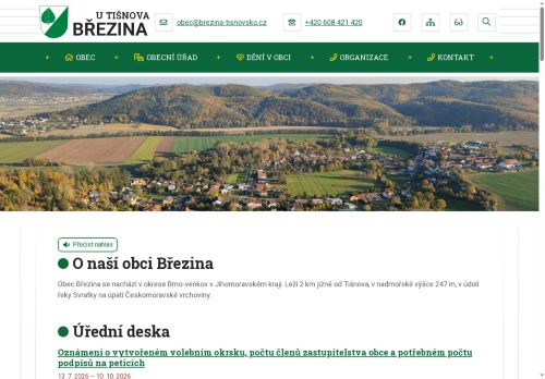 Zobrazit webové stránky Obecní úřad Březina