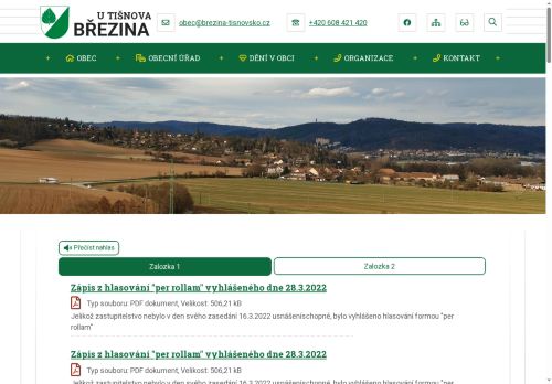 Zobrazit webové stránky Obecní úřad Březina