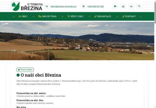 Zobrazit webové stránky Obecní úřad Březina