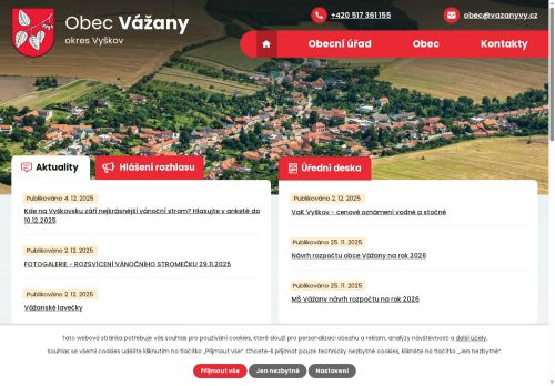 Zobrazit webové stránky Obecní úřad Vážany