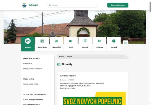 Zobrazit webové stránky Obecní úřad Bukovice