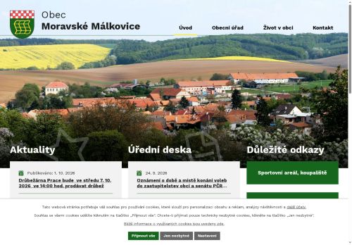 Zobrazit webové stránky Obecní úřad Moravské Málkovice