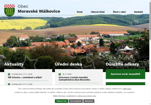 Zobrazit webové stránky Obecní úřad Moravské Málkovice