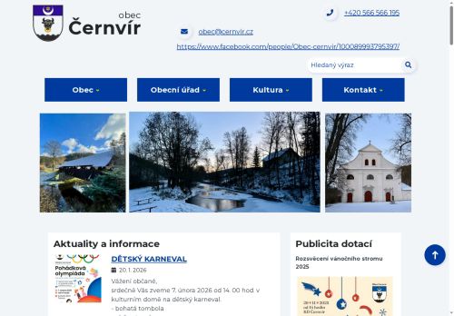Zobrazit webové stránky Obecní úřad Černvír