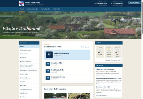 Zobrazit webové stránky Obecní úřad Drahonín