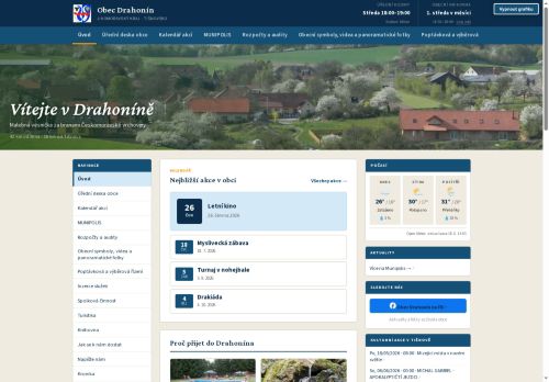 Zobrazit webové stránky Obecní úřad Drahonín