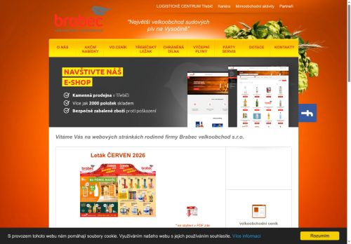 Brabec velkoobchod s.r.o. nabízí práci na pozici ADMINISTRATIVNÍ PRACOVNÍK (M/Ž) v obci Třebíč