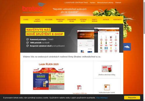Brabec velkoobchod s.r.o. nabízí práci na pozici POKLADNÍ V MO v obci Třebíč