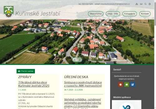 Zobrazit webové stránky Obecní úřad Kuřimské Jestřabí