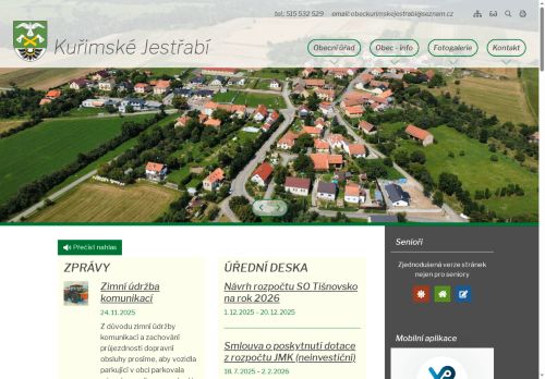 Zobrazit webové stránky Obecní úřad Kuřimské Jestřabí