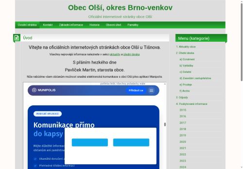 Zobrazit webové stránky Obecní úřad Olší