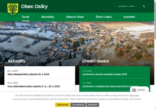 Zobrazit webové stránky Obecní úřad Osiky