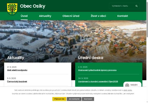 Zobrazit webové stránky Obecní úřad Osiky