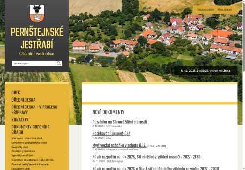 Zobrazit webové stránky Obecní úřad Pernštejnké Jestřabí