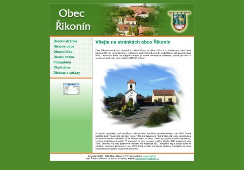 Zobrazit webové stránky Obecní úřad Řikonín